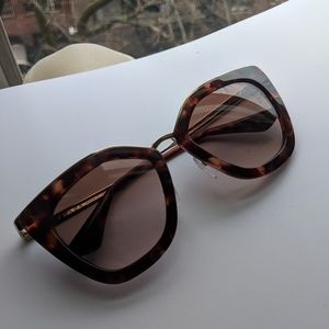 Never Worn Prada Tortoise Cat Eye Sunglasses